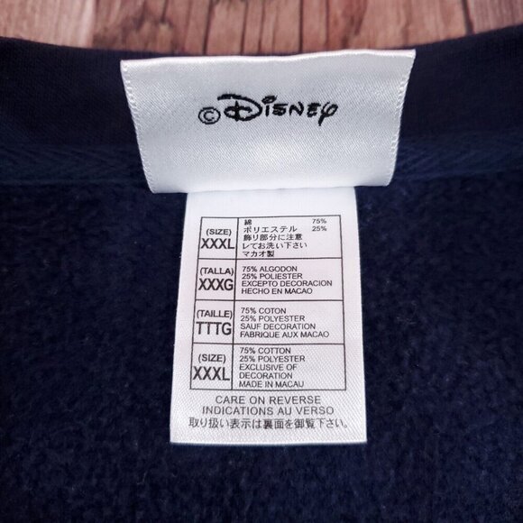 Vintage Walt Disney World XXXL Blue Mickey Mouse USA Flag Embroidered Sweatshirt - Picture 7 of 11